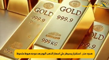 هدوء حذر.. استقرار يسيطر على أسعار الذهب اليوم بعد موجة هبوط ملحوظ 1